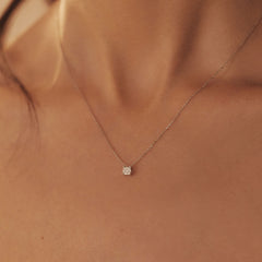 Isabel Bernard De la Paix Hanaé 14 Carat Whitegold Necklace | diamond 0.08 ct | IBD350009