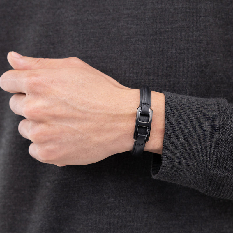 Hugo Boss BOSS Black Leather Bracelet HBJ1580784M-zoom-