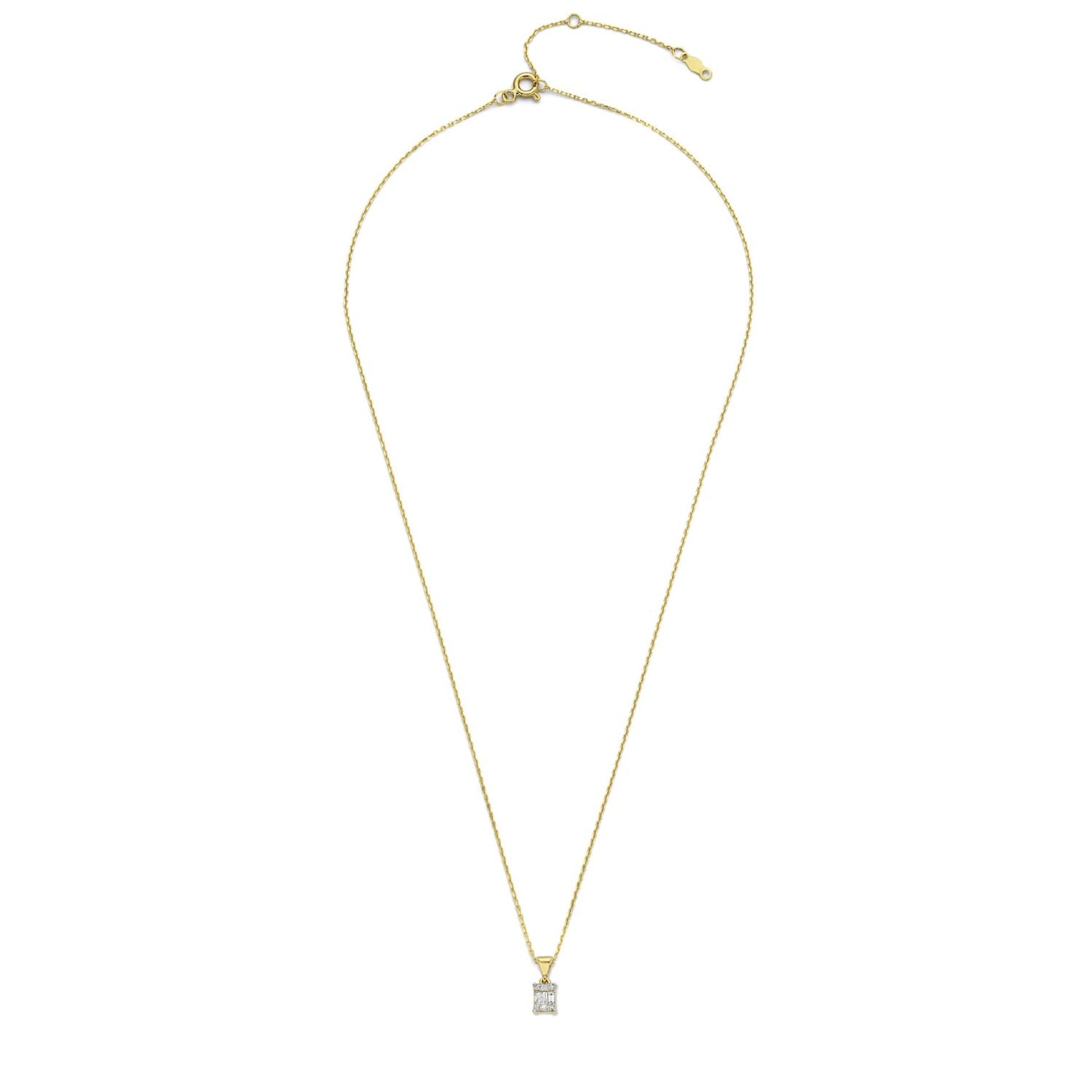 Isabel Bernard De la Paix Maxime 14 Carat Golden Necklace | diamond 0.11 ct | IBD350017