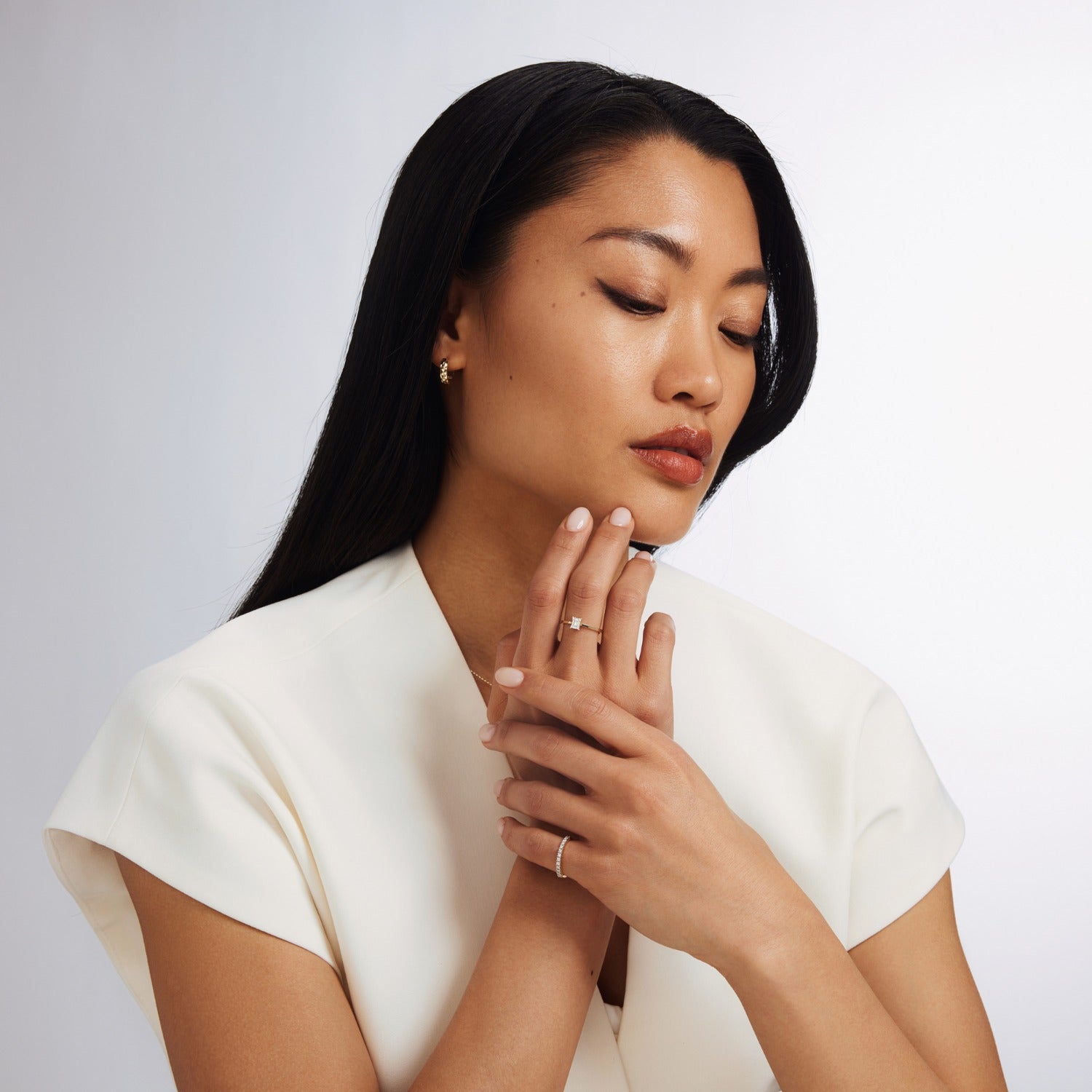 Isabel Bernard De la Paix Maxime 14 Carat Gold Ring | diamond 0.10 ct | IBD330022-60