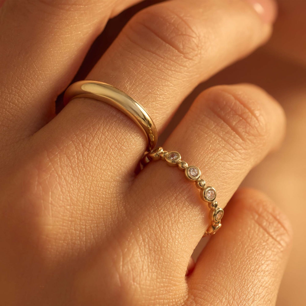 Beloro Jewels Della Spiga Dome 9 karat gold ring BO330040-54