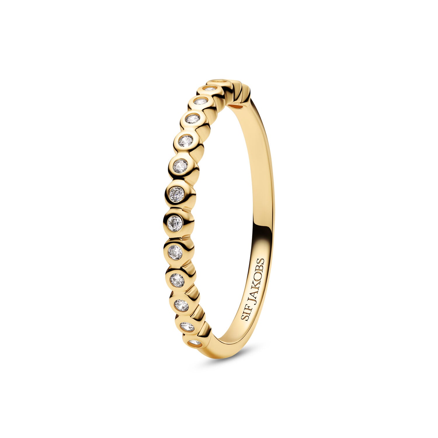 Sif Jakobs Gold Plated Sarzana Ring SJ-R2750-CZ-YG-50
