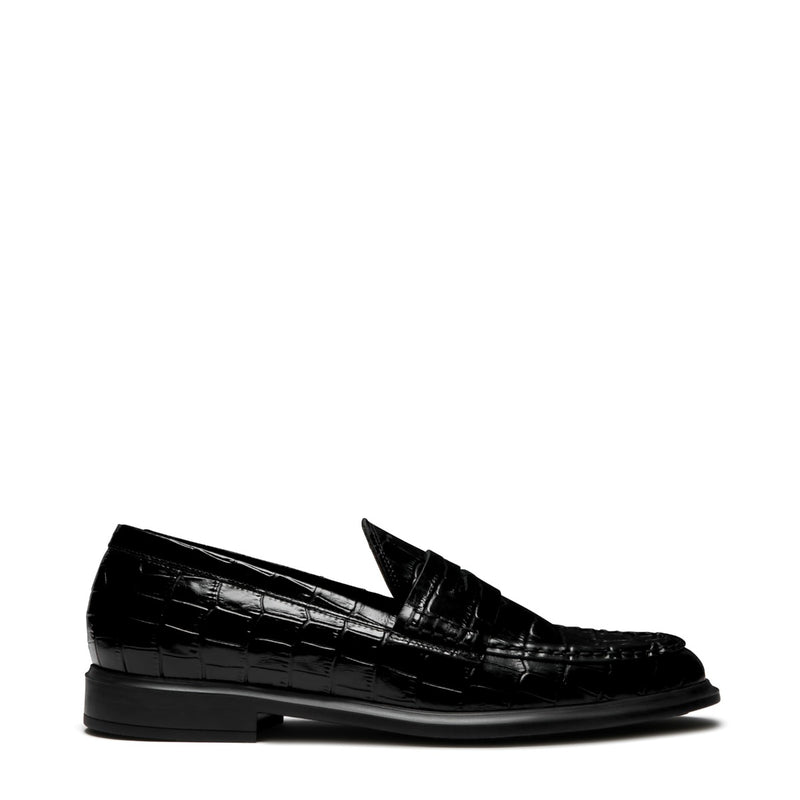 Isabel Bernard Vendôme Blandine Croco Zwarte Kalfsleren Loafers IB51015-201-38-zoom-