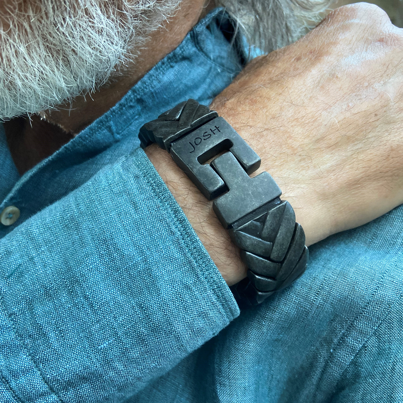 Josh Black Alloy Bracelet 03558VB/NCLR/MED-zoom-