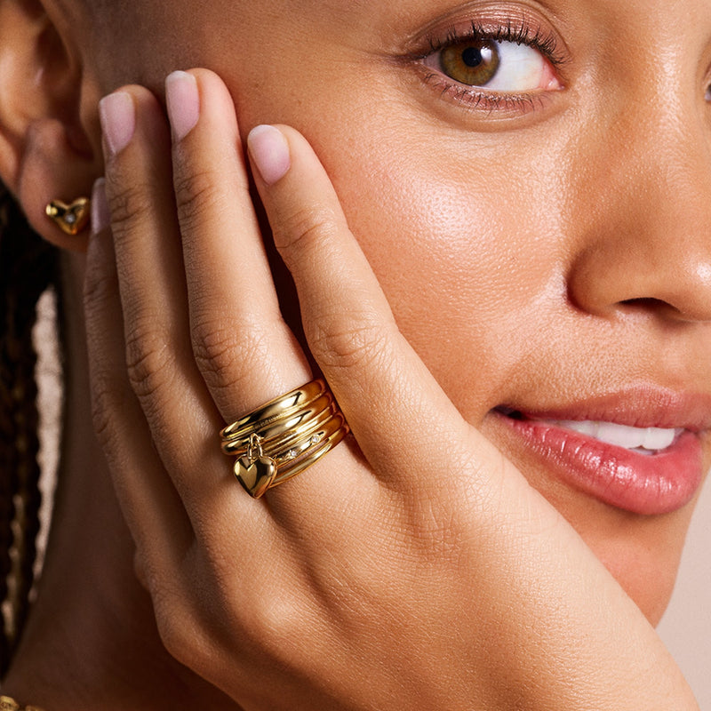 Fossil Sadie Gold Coloured Ring JF048347109-zoom-