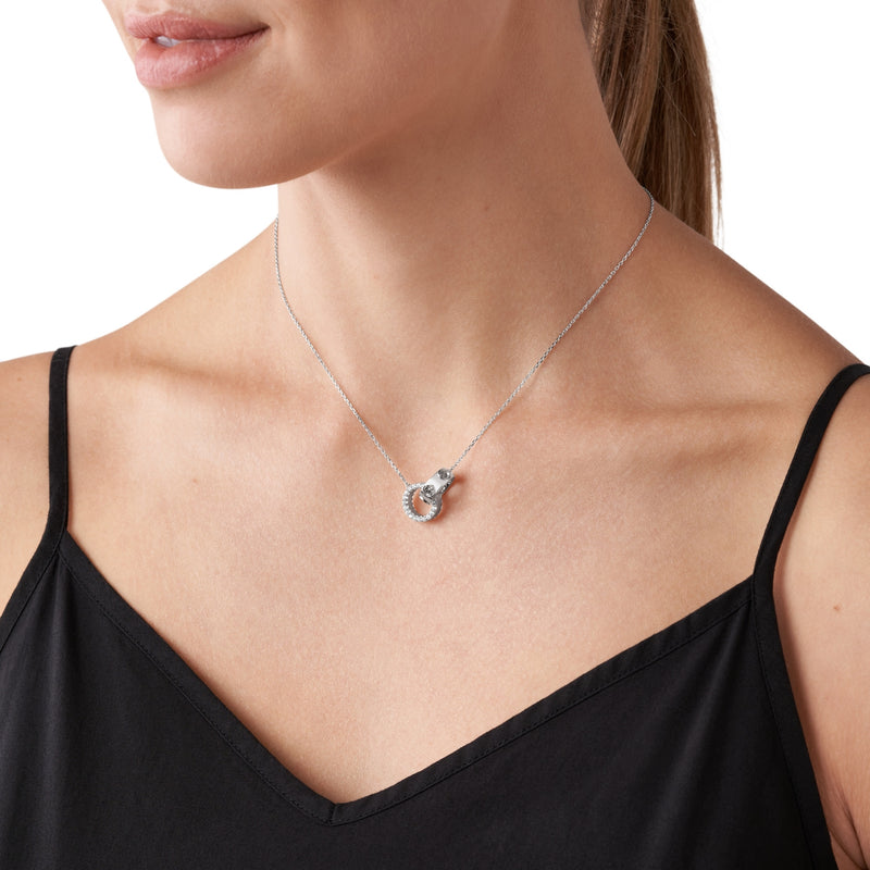 Michael Kors Premium 925 Sterling Silver Necklace MKC1554AN040 (Length: 40.60 - 45.70 cm)-zoom-