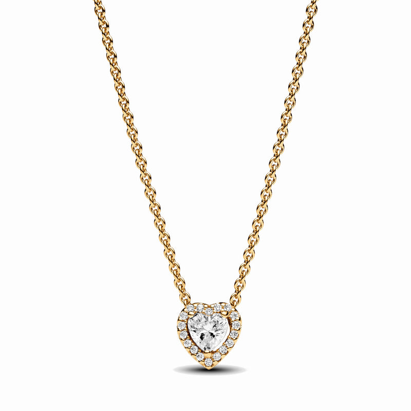 Pandora Timeless Heart Necklace 368425C01-45with14 Carat Gold Plating-zoom-