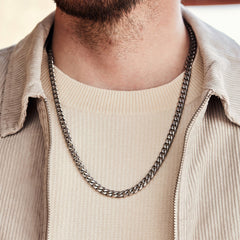 Sem Lewis Battersea Northcote Road Necklace Gunmetal SL380006