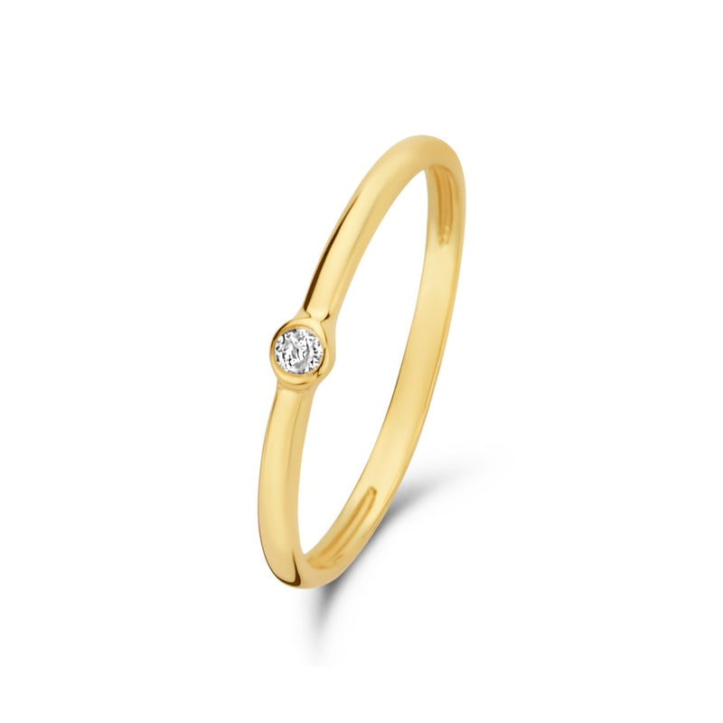 Isabel Bernard Rivoli Aélys 14 karaat gouden stacking ring IB330076-52 (Maat: 52)-zoom-