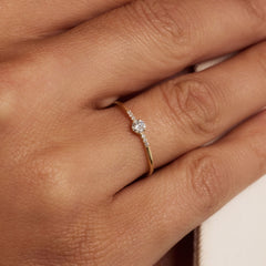 Isabel Bernard De la Paix Belinda 14 karat gold ring with diamond 0.10 carat IBD330040-48