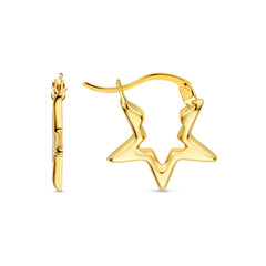 Beloro Jewels Regalo d'Amore 9 karat gold earrings set with stars BO90046