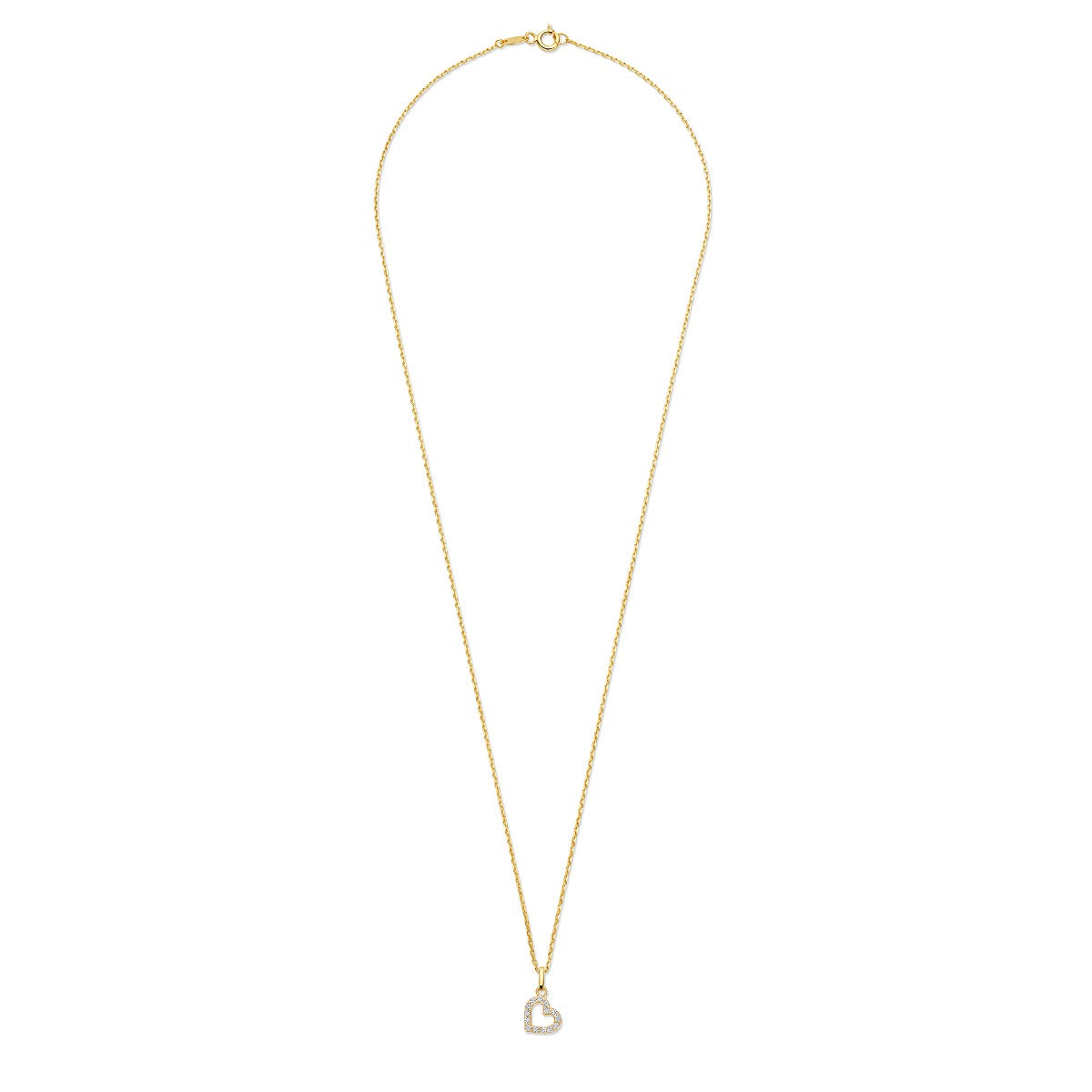 Beloro Jewels Monte Napoleone Valentina 9 karat necklace with zirconia BO340046