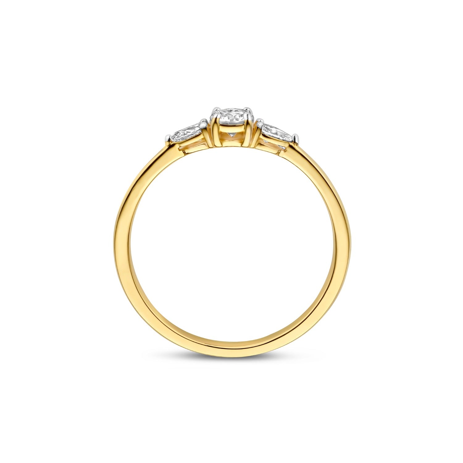 Isabel Bernard De la Paix Nancy 14 karat gold ring with diamond 0.32 carat IBD330041-60