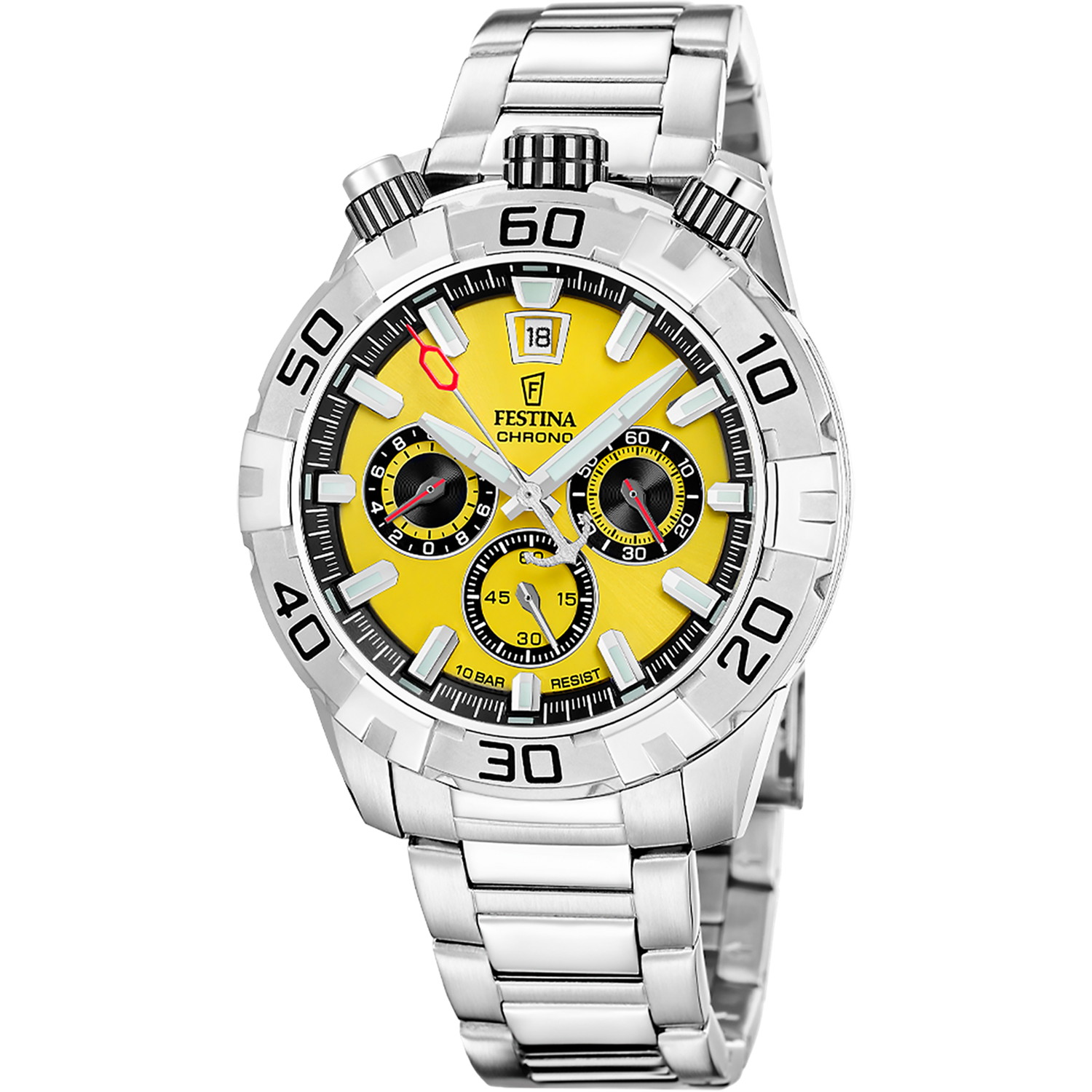 Festina Bullhead Yellow Chronograph Men's Watch F20743/4