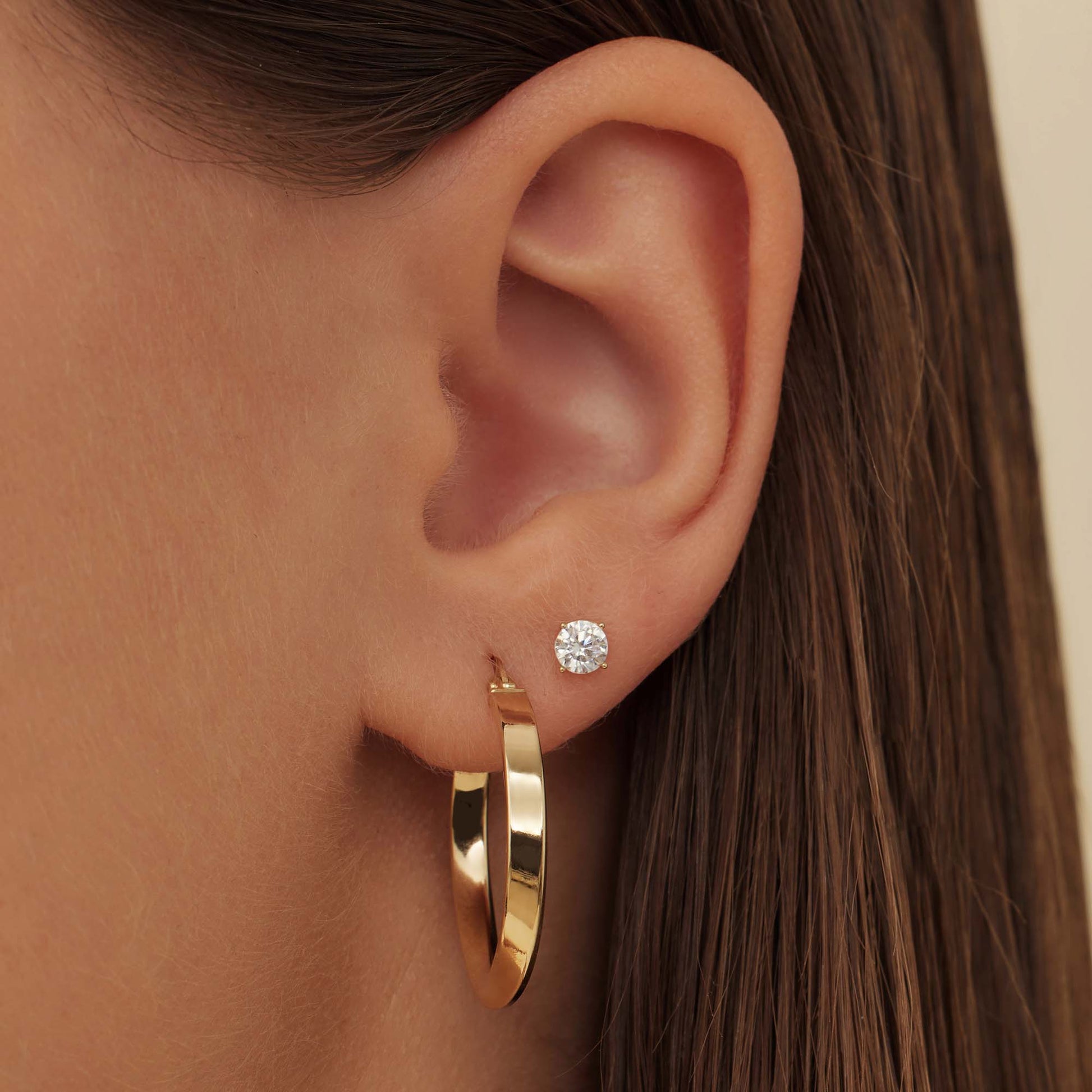 Isabel Bernard Rivoli Maryn 14 Carat Golden Hoop Earrings IB360187