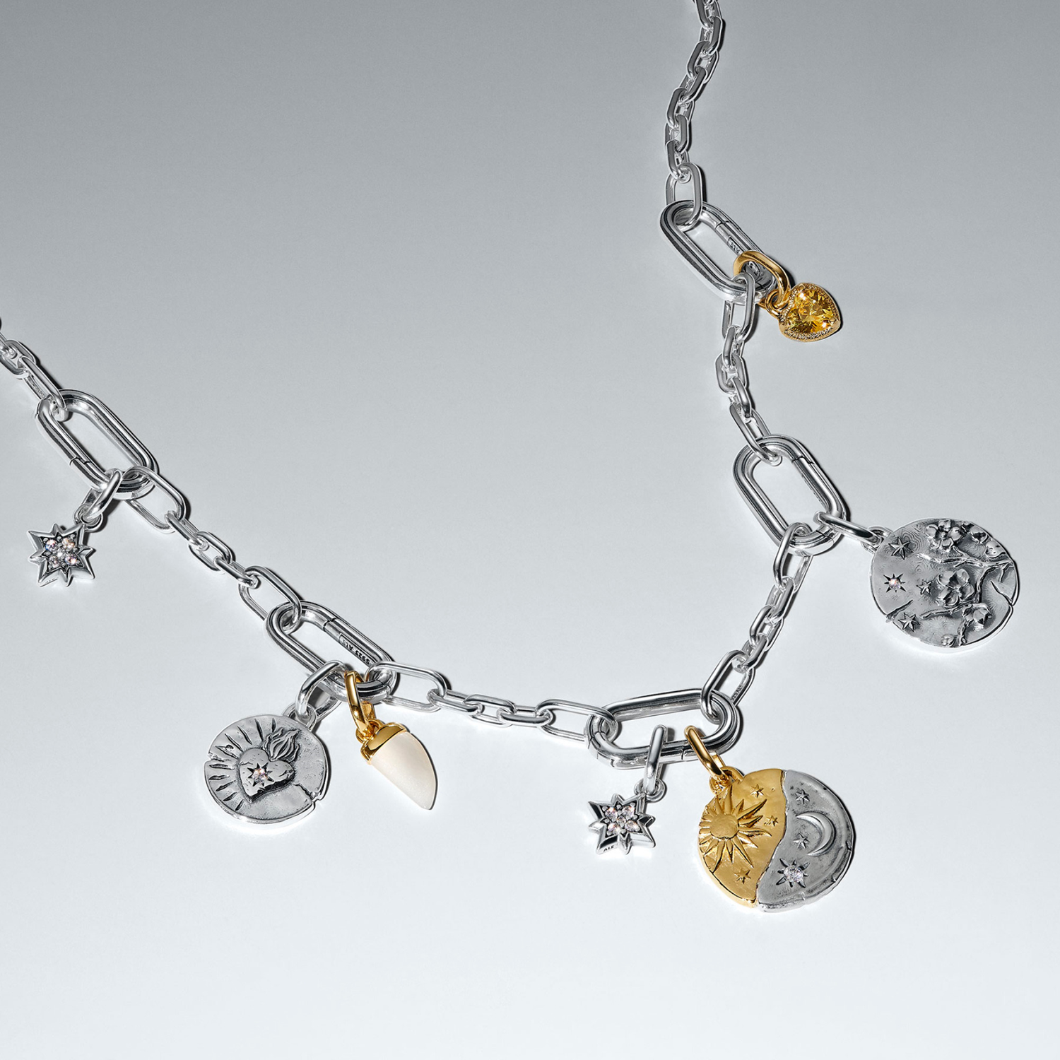 Pandora ME Gold Plated Sun and Moon Charm 763977C01