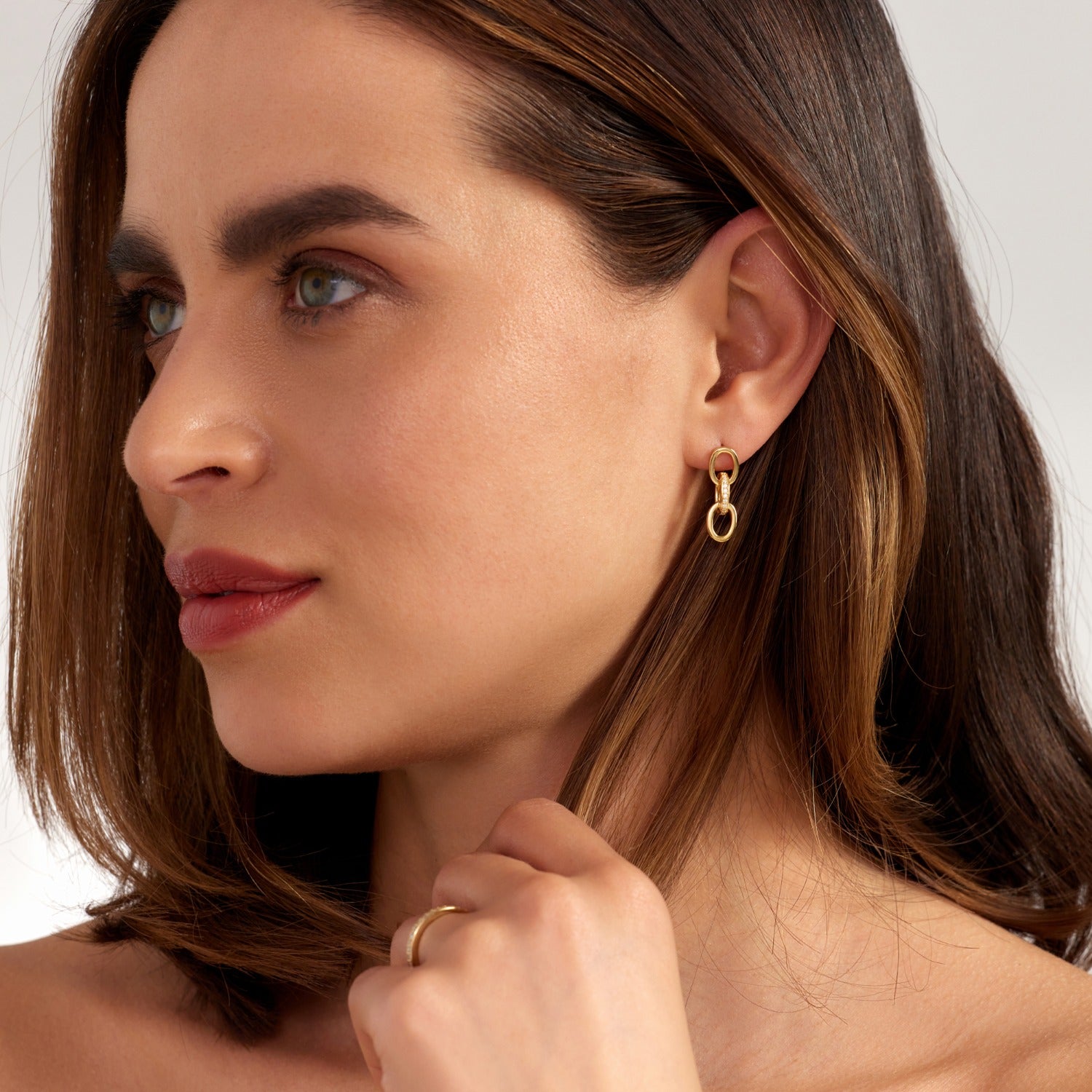 Parte Di Me Bibbiena Poppi Clara 925 Sterling Silver Gold Plated Drop Earrings PDM36192