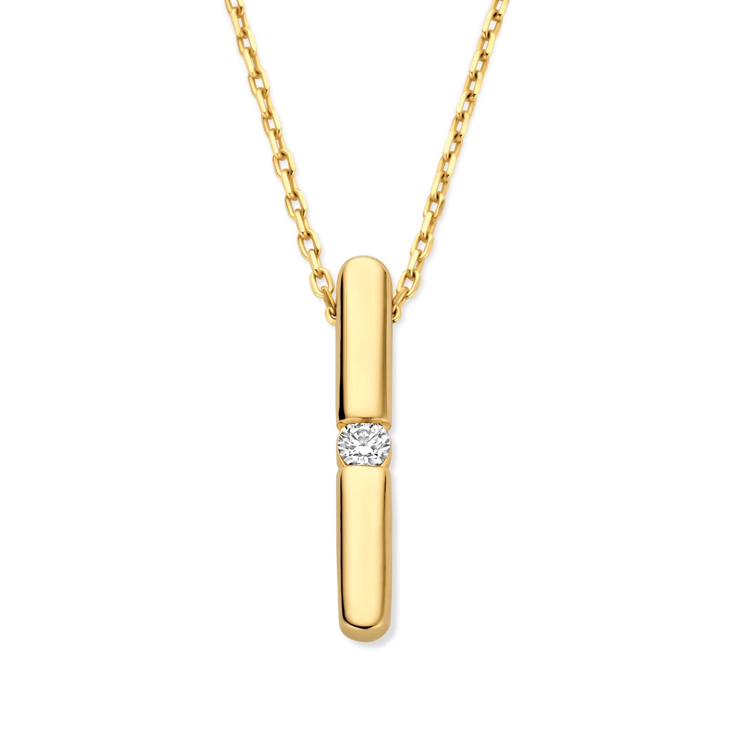 Isabel Bernard De la Paix Flavie 14 Karat gold necklace with diamond 0.03 carat IBD350027