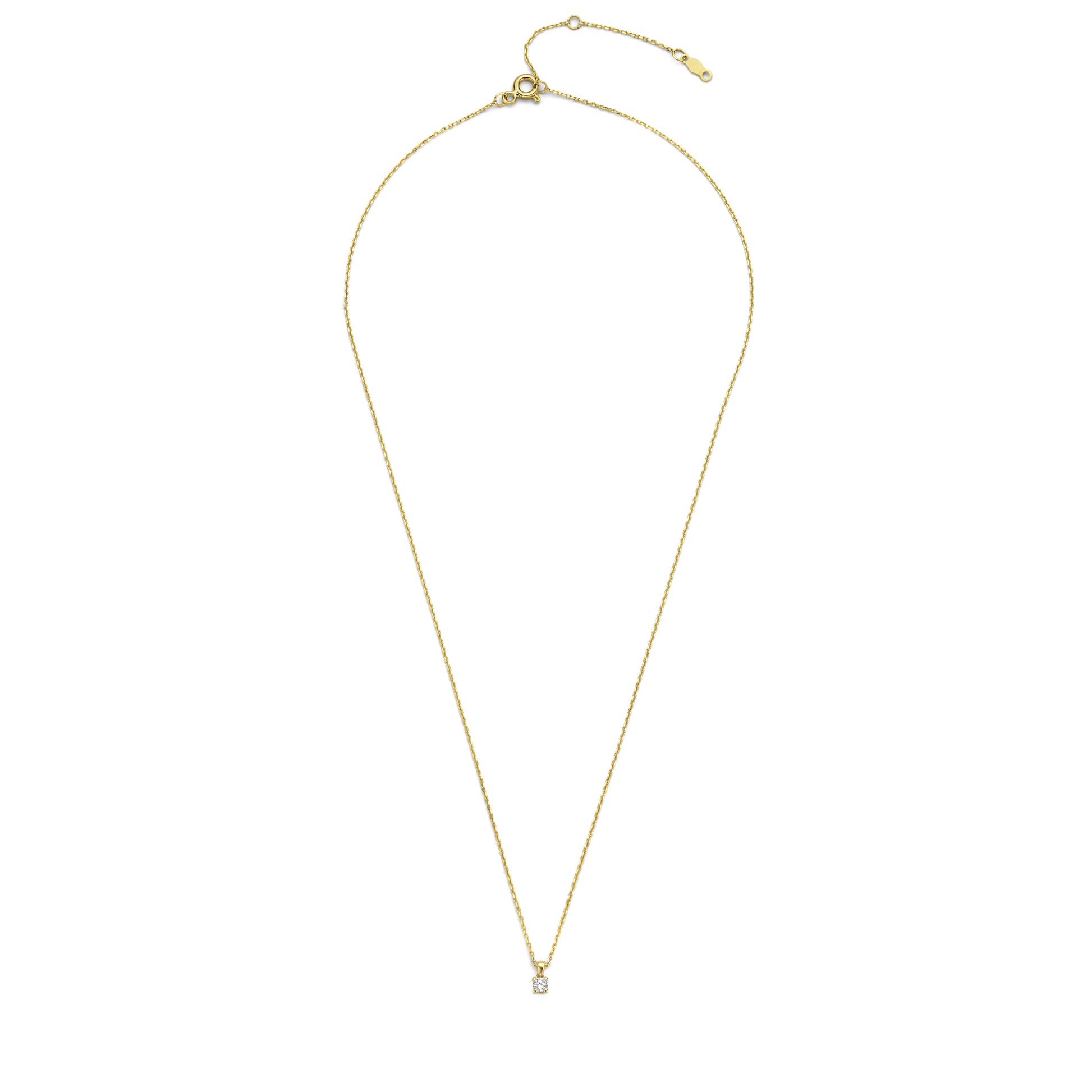 Isabel Bernard De la Paix Celesse 14 Carat Golden Necklace | diamond 0.07 ct | IBD350002
