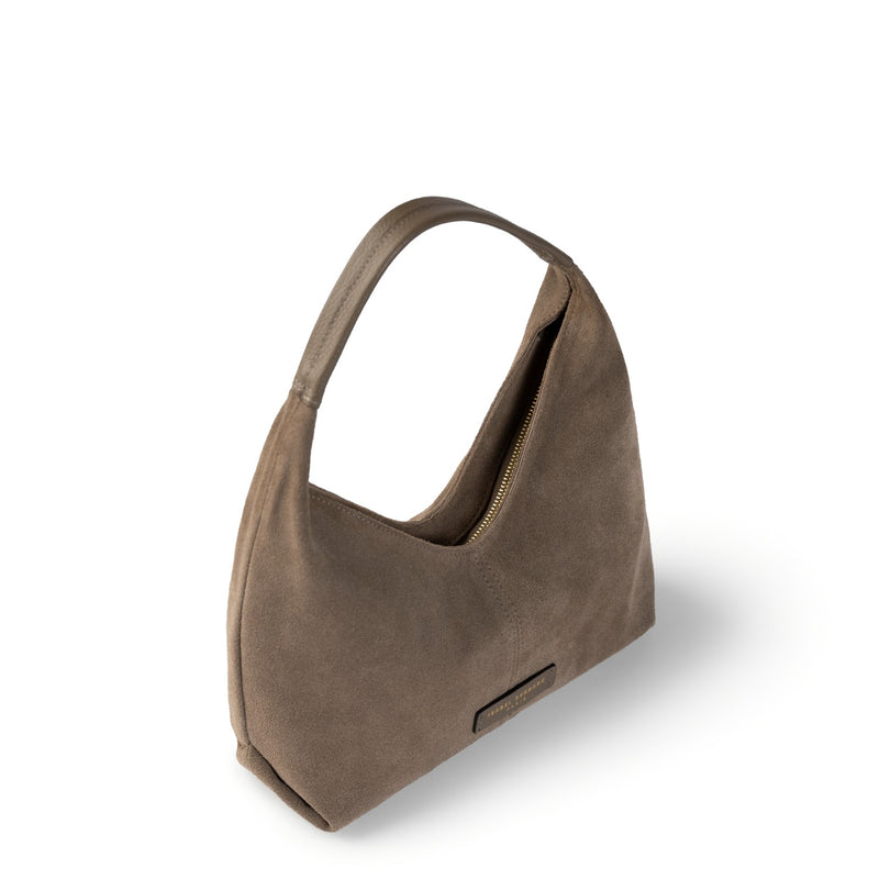 Isabel Bernard Honoré Grace mini taupe suède handtas IB21132-178-zoom-