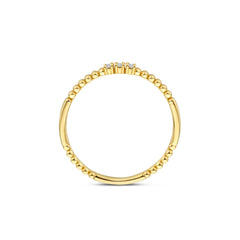 Beloro Jewels Monte Napoleone Mauve 9 karat gold ring with zirconia stones BO330056-60