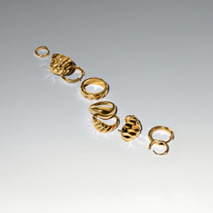 Pandora Essence Gold Plated Rippled Stacking Rings 163832C00-58