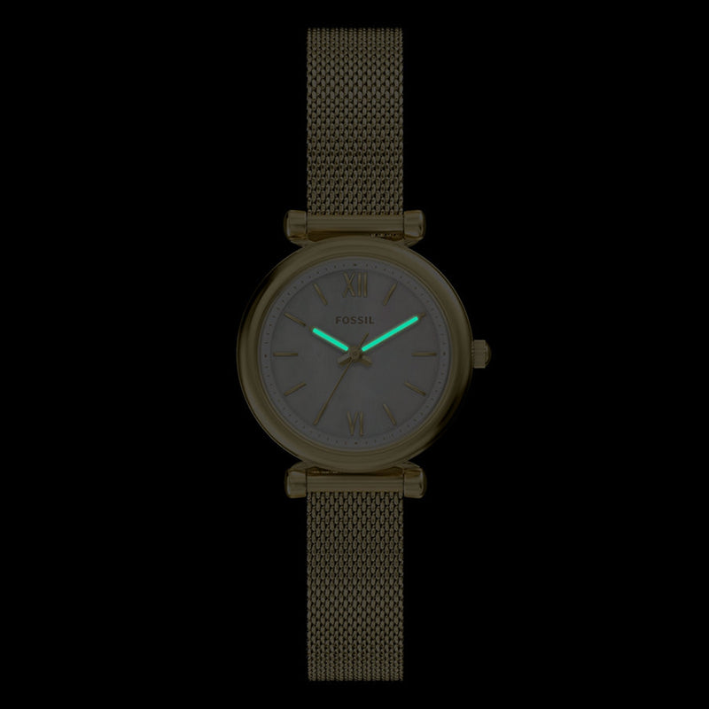 Fossil Carlie Round White Dial Watch ES5462-zoom-