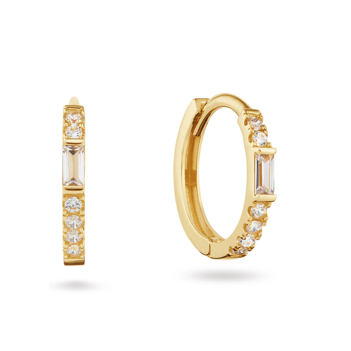 Jackie Gold Mondriaan 14 Karat Gold Hoops JKE25.577
