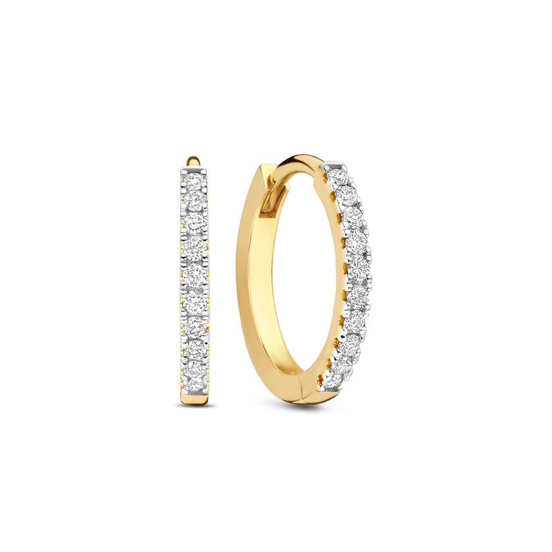 Isabel Bernard De la Paix Madeline 14 karat gold hoop earrings with diamond 0.09 carat IBD360033-zoom-