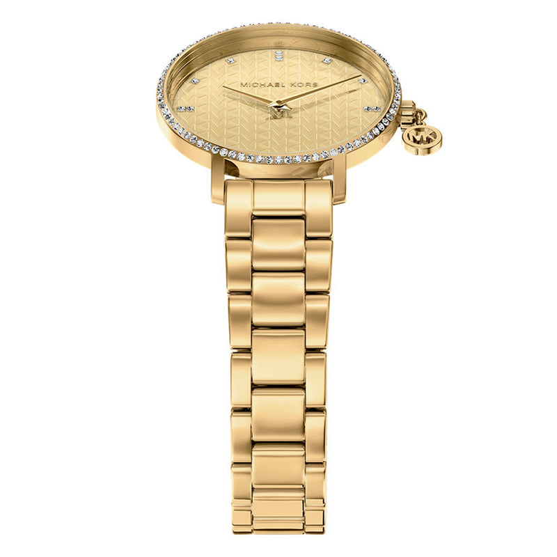 Michael Kors Pyper Round Gold Dial Watch MK7572-zoom-