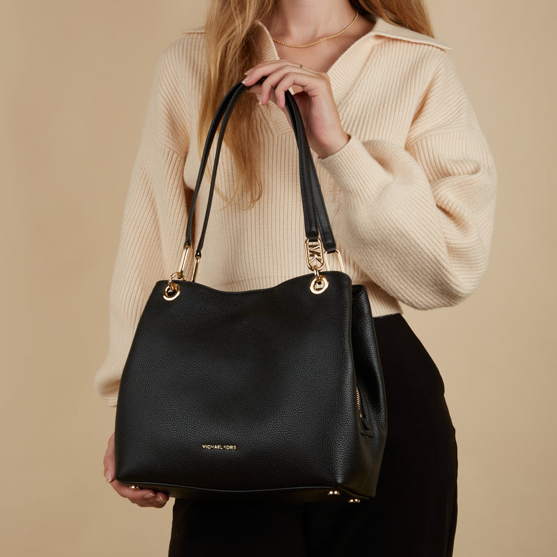 Michael Kors Kensington Black Leather Shoulder Bag 30F3G8KT7L-001-zoom-