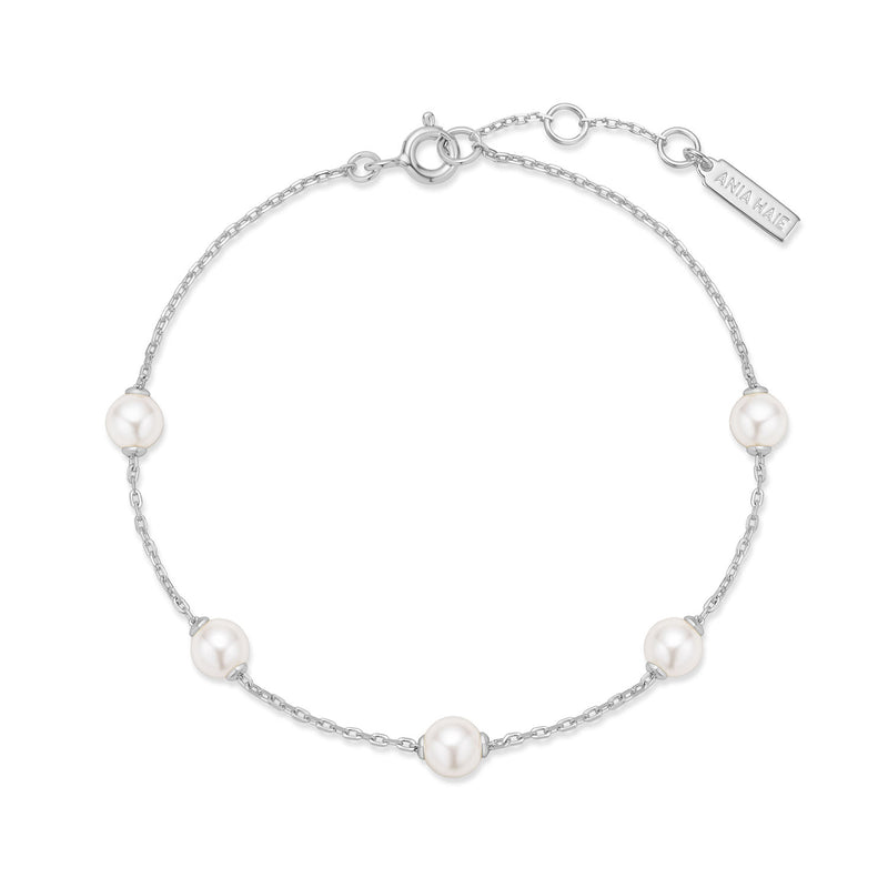 Ania Haie Miss Dainty 925 Sterling Zilveren Parel Armband AH-B065-01H-zoom-