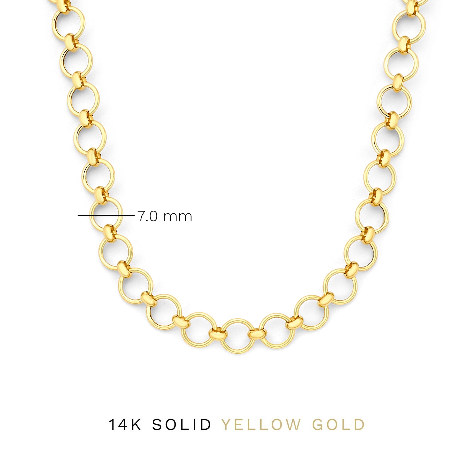 Isabel Bernard Belleville Axelle 14 Carat Golden Schakel Necklace IB340163