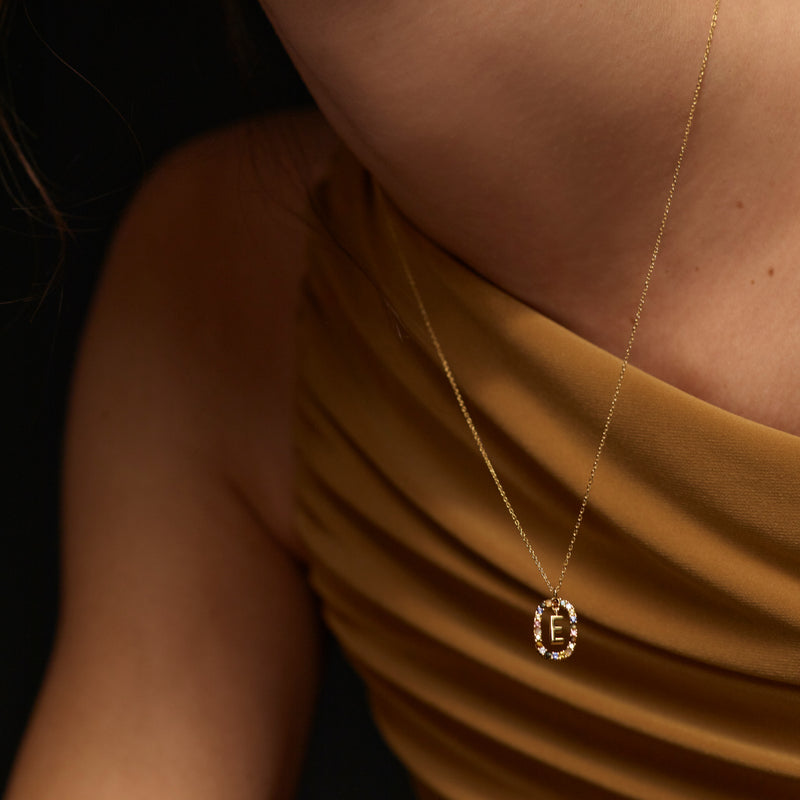 P D Paola 925 Sterling Zilveren Goudkleurige Letter V Ketting CO01-281-U-zoom-