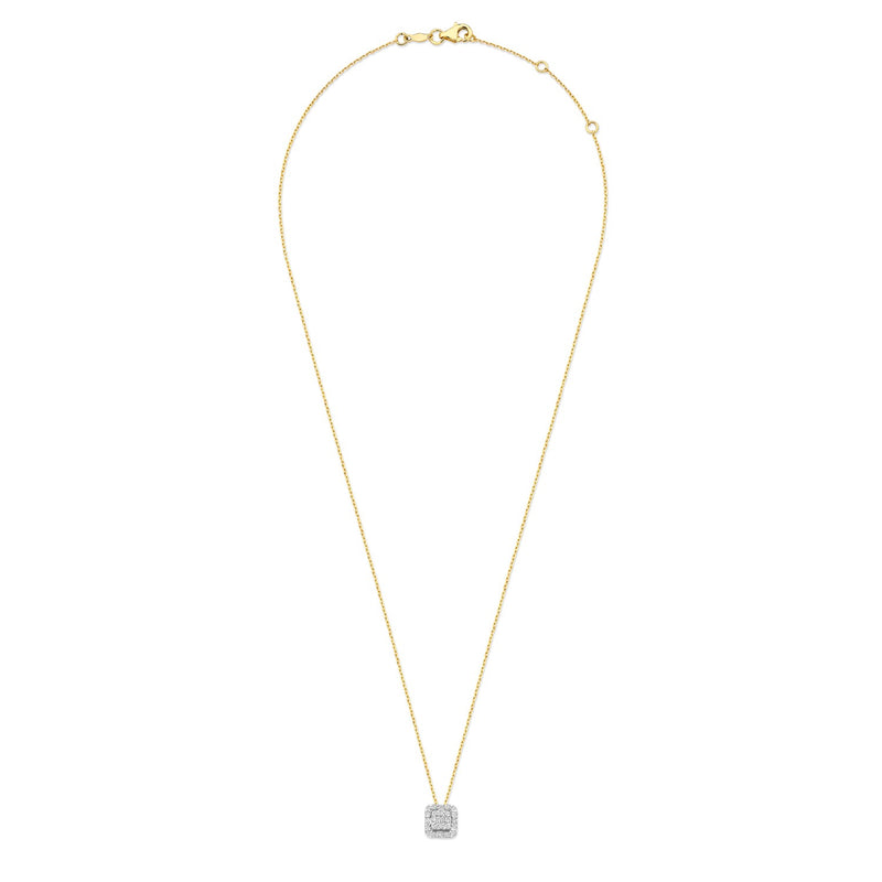 Isabel Bernard De la Paix Elena 14 karaat gouden ketting met diamant 0.18 ct IBD350030-zoom-