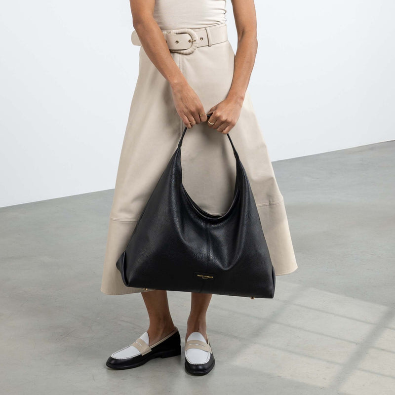 Isabel Bernard Honoré Grace black calfskin leather shoulder bag IB25093-001-zoom-