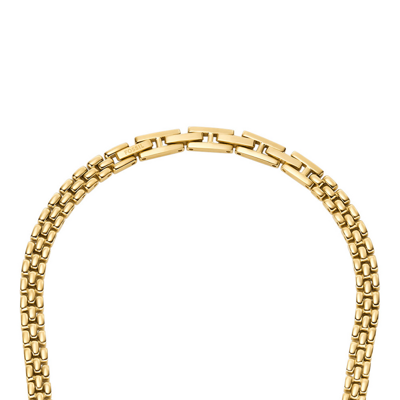 Fossil Arden Gold Coloured Stainless Steel Necklace JF04900710-zoom-