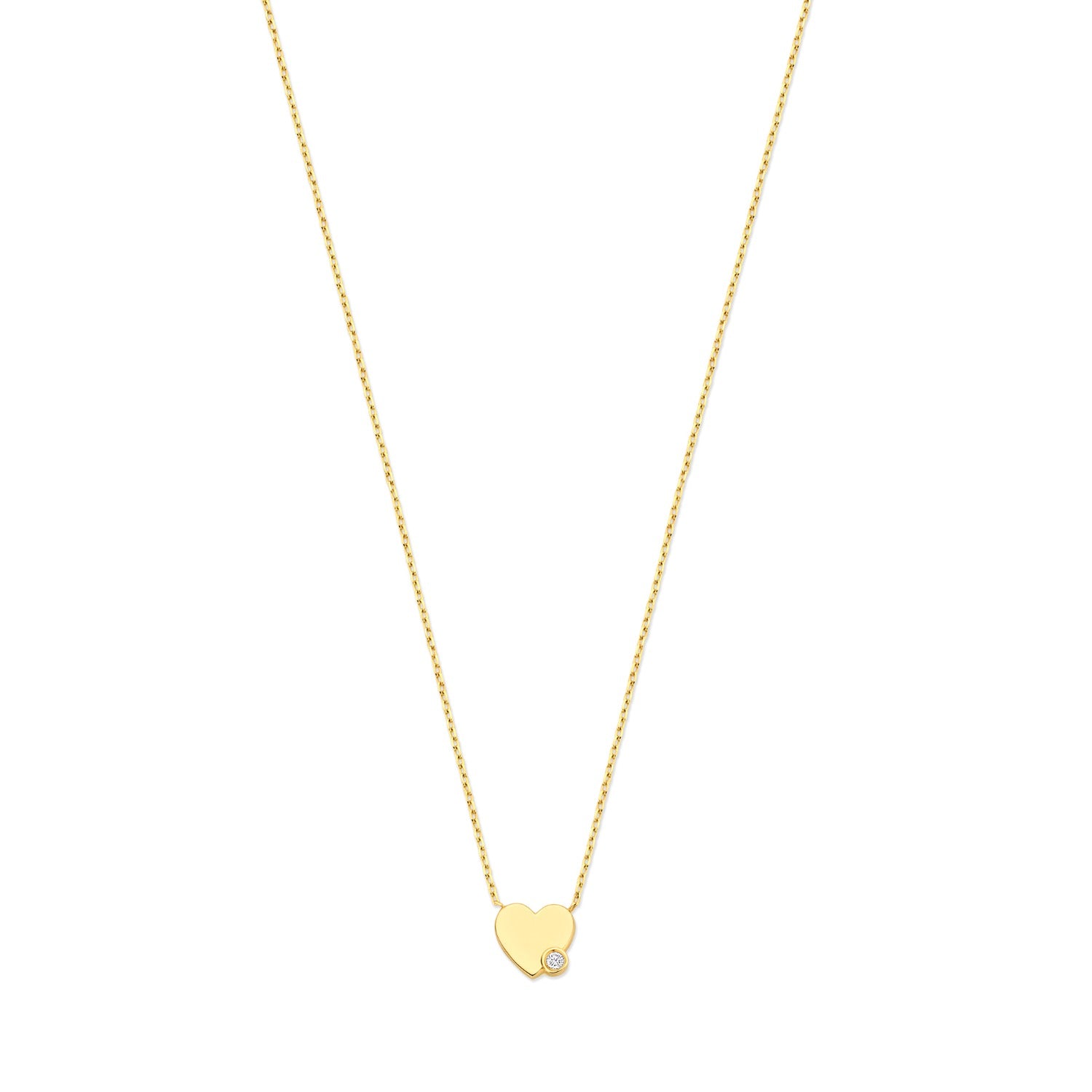 Isabel Bernard De la Paix Amore 14 Karat gold necklace with diamond 0.02 carat IBD350028