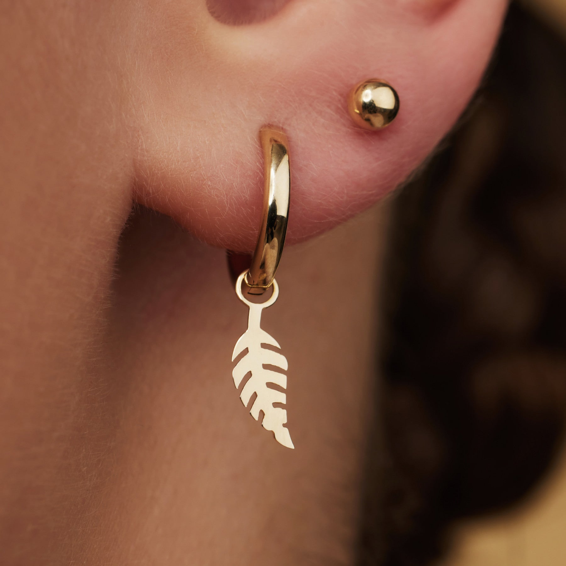 Isabel Bernard Cadeau d´Isabel 14 Carat Golden Earrings Set IB90119