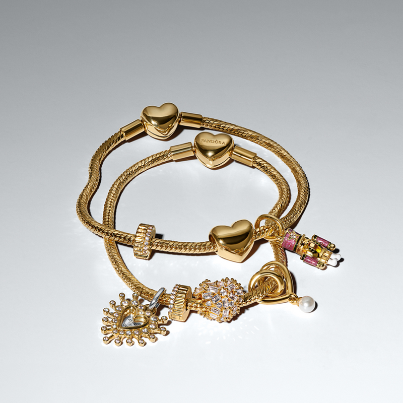 Pandora Moments Gold Plated Wrapped Heart Charm 764138C01-zoom-