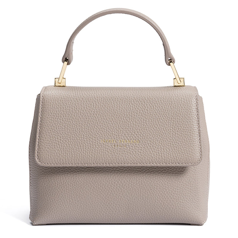 Isabel Bernard Femme Forte Heline Taupe Handtas van Kalfsleer IB21039-zoom-