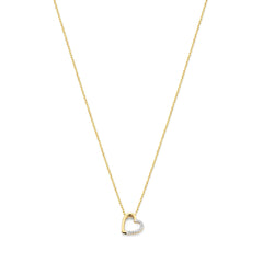 Isabel Bernard De la Paix Léna 14 karat gold necklace with diamond 0.03 carat IBD350029