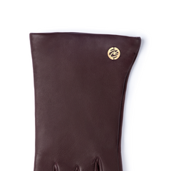 Isabel Bernard Honoré Eleanor Bordeaux Red goatskin leather gloves IB67000-352-7.5