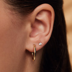 Beloro Jewels La Rinascente Chiara 9 carat gold Hoop Earrings BO360016