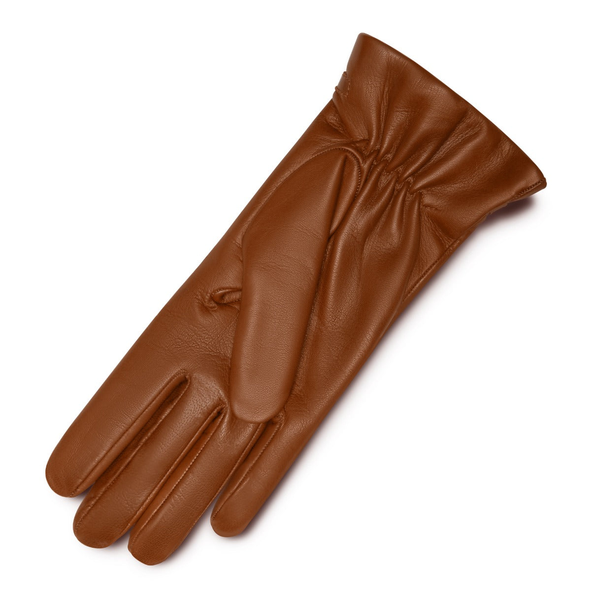 Isabel Bernard Honoré Marcelia cognac goatskin leather gloves IB67001-336-7