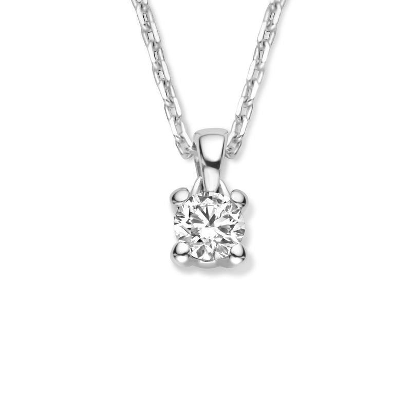 Isabel Bernard De la Paix Christine 14 karaat witgouden collier | diamant 0.10 ct | IBD350006-zoom-