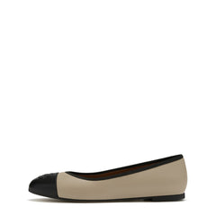 Isabel Bernard Vendôme Ynes Taupe Calfskin Leather Ballerinas IB51011-078-36