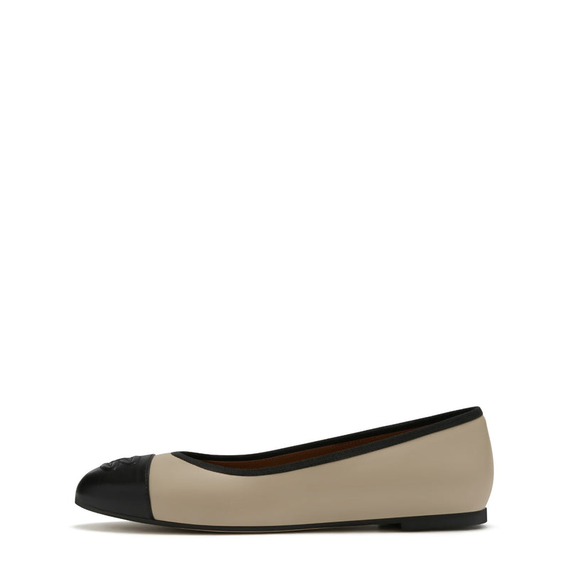 Isabel Bernard Vendôme Ynes Taupe Kalfsleren Ballerinas IB51011-078-36-zoom-