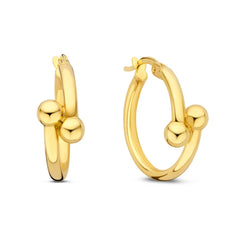 Isabel Bernard Cadeau d'Isabel 14 karat gold bracelet bangle and hoop earrings gift set IB90179