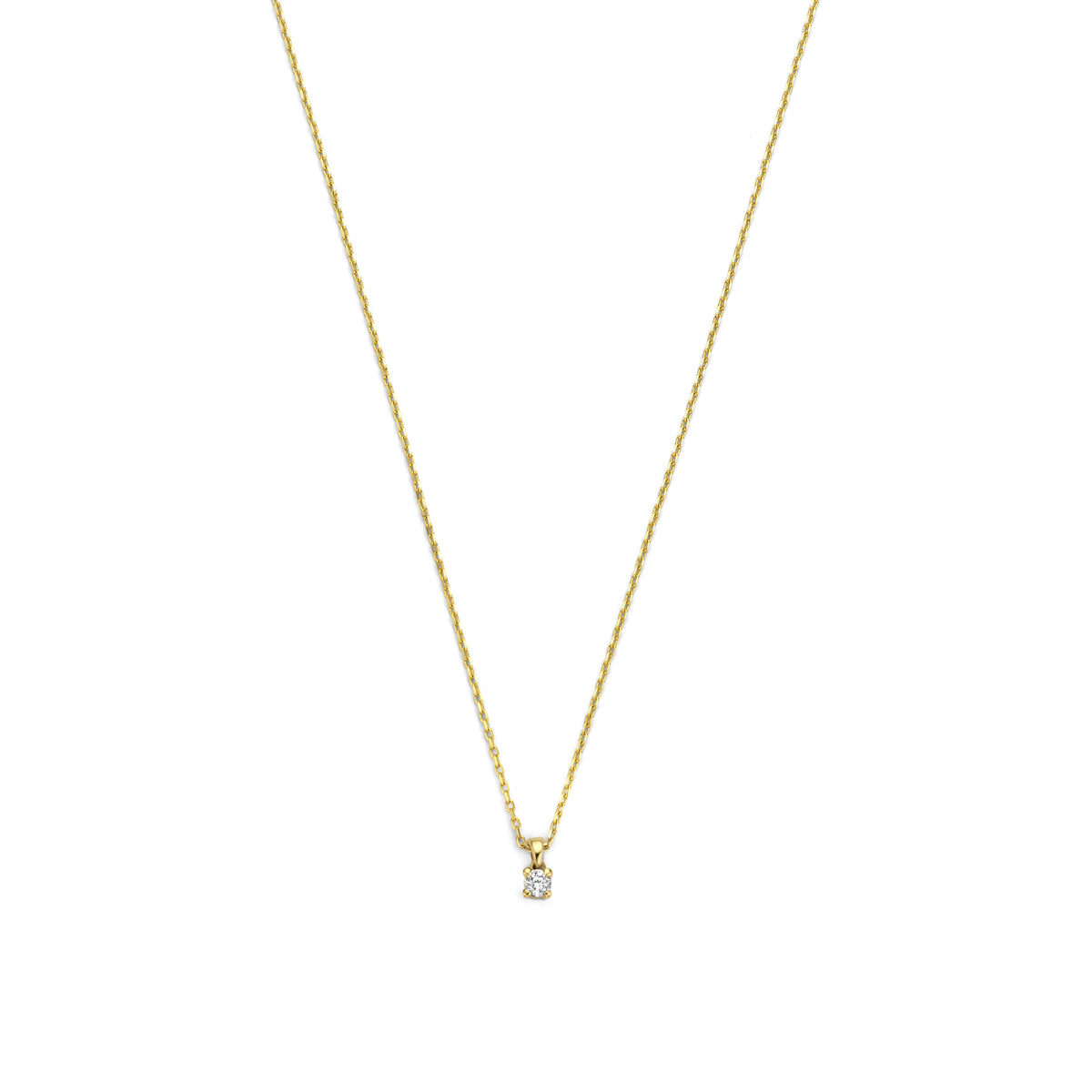 Isabel Bernard De la Paix Céline 14 Carat Golden Necklace | diamond 0.05 ct | IBD350001